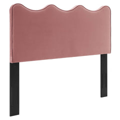 Athena Dusty Rose Performance Velvet Twin Headboard - Ornate Home