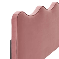 Athena Dusty Rose Performance Velvet Twin Headboard - Ornate Home