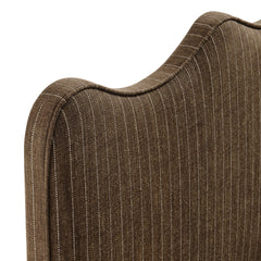 Athena Earth Stripe Striped Fabric Upholstered Full Size Headboard - Ornate Home
