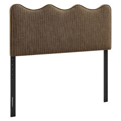 Athena Earth Stripe Striped Fabric Upholstered King Size Headboard - Ornate Home
