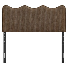Athena Earth Stripe Striped Fabric Upholstered King Size Headboard - Ornate Home