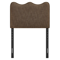 Athena Earth Stripe Striped Fabric Upholstered Twin Size Headboard - Ornate Home