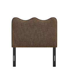 Athena Earth Stripe Striped Fabric Upholstered Twin Size Headboard - Ornate Home