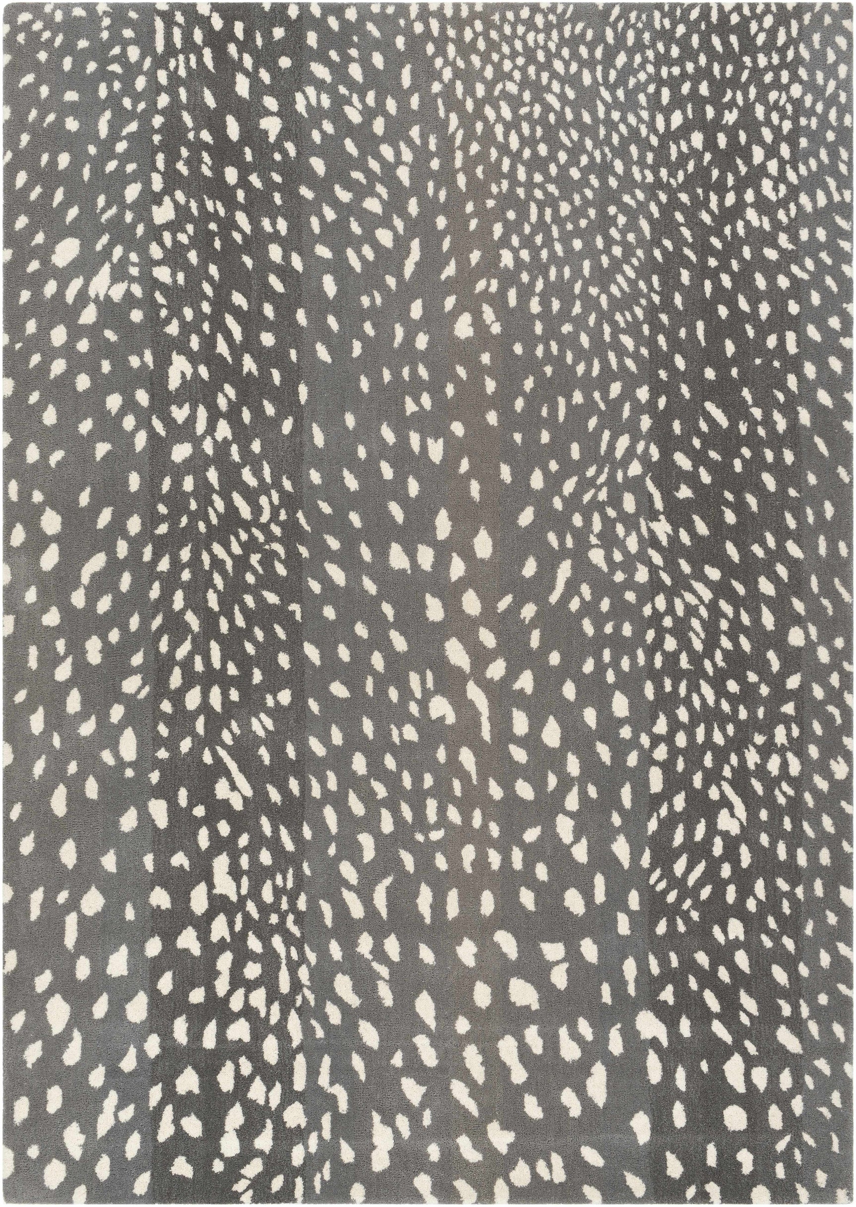 Athena Gray Giraffe Print Wool Rug - Ornate Home
