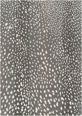 Athena Gray Giraffe Print Wool Rug - Ornate Home