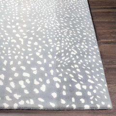 Athena Gray Giraffe Print Wool Rug - Ornate Home