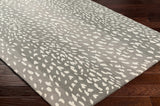 Athena Gray Giraffe Print Wool Rug - Ornate Home