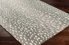Athena Gray Giraffe Print Wool Rug - Ornate Home