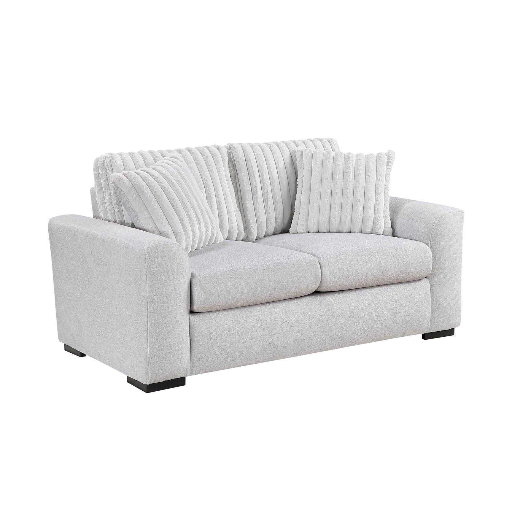 Athena Gray Loveseat - Ornate Home