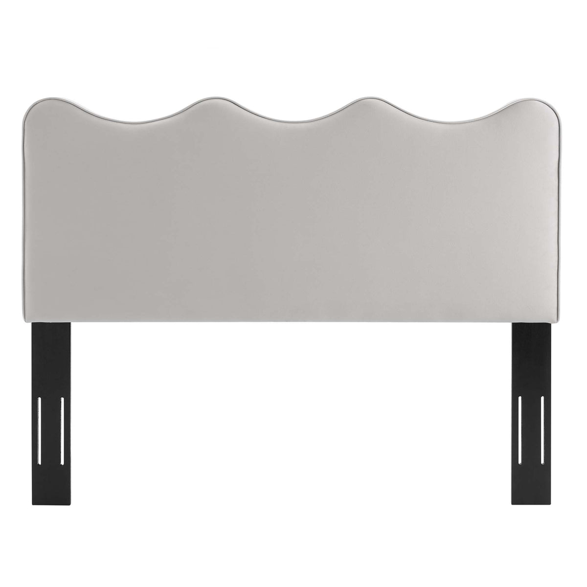 Athena Light Gray Performance Velvet Full/Queen Headboard - Ornate Home