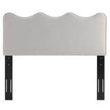 Athena Light Gray Performance Velvet King/California King Headboard - Ornate Home