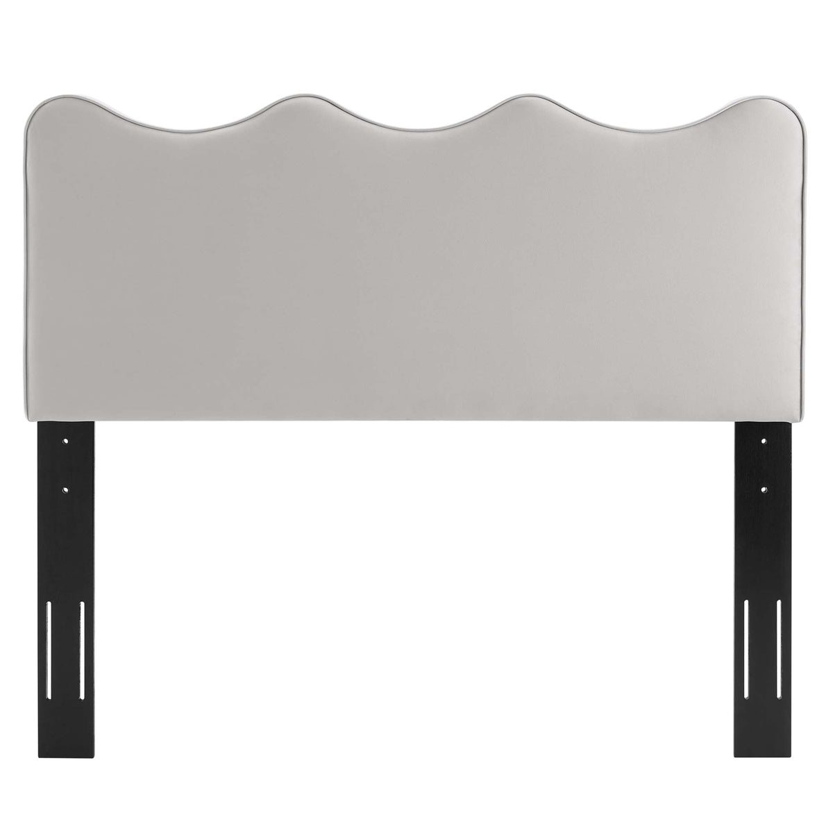 Athena Light Gray Performance Velvet Twin Headboard - Ornate Home