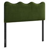 Athena Moss Green Stain-Resistant Performance Velvet King Size Headboard - Ornate Home