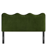 Athena Moss Green Stain-Resistant Performance Velvet King Size Headboard - Ornate Home