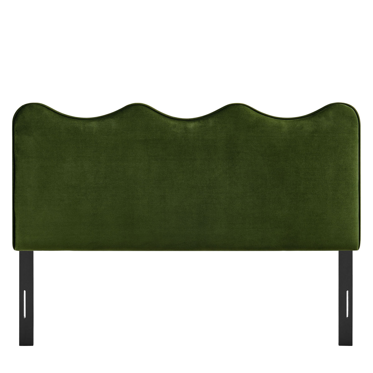 Athena Moss Green Stain-Resistant Performance Velvet Queen Size Headboard - Ornate Home