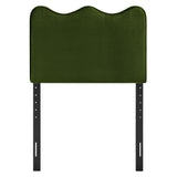Athena Moss Green Stain-Resistant Performance Velvet Twin Size Headboard - Ornate Home