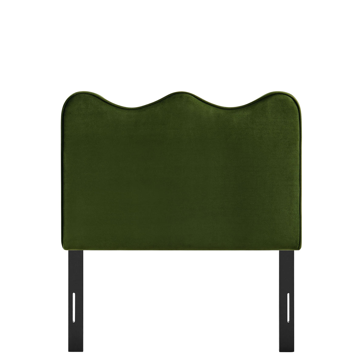 Athena Moss Green Stain-Resistant Performance Velvet Twin Size Headboard - Ornate Home