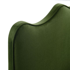 Athena Moss Green Stain-Resistant Performance Velvet Twin Size Headboard - Ornate Home