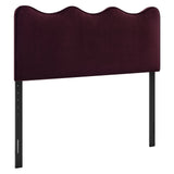 Athena Mulberry Stain-Resistant Performance Velvet King Size Headboard - Ornate Home