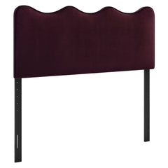 Athena Mulberry Stain-Resistant Performance Velvet Queen Size Headboard - Ornate Home