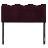 Athena Mulberry Stain-Resistant Performance Velvet Queen Size Headboard - Ornate Home