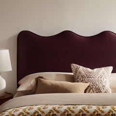 Athena Mulberry Stain-Resistant Performance Velvet Queen Size Headboard - Ornate Home