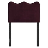 Athena Mulberry Stain-Resistant Performance Velvet Twin Size Headboard - Ornate Home