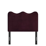 Athena Mulberry Stain-Resistant Performance Velvet Twin Size Headboard - Ornate Home