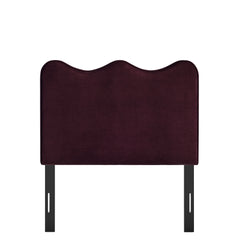 Athena Mulberry Stain-Resistant Performance Velvet Twin Size Headboard - Ornate Home