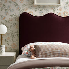 Athena Mulberry Stain-Resistant Performance Velvet Twin Size Headboard - Ornate Home