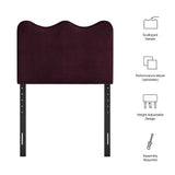 Athena Mulberry Stain-Resistant Performance Velvet Twin Size Headboard - Ornate Home