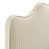 Athena Oatmeal Stripe Striped Fabric Upholstered King Size Headboard - Ornate Home