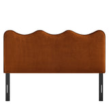 Athena Rust Stain-Resistant Performance Velvet King Size Headboard - Ornate Home
