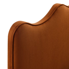 Athena Rust Stain-Resistant Performance Velvet King Size Headboard - Ornate Home