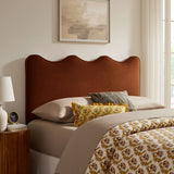 Athena Rust Stain-Resistant Performance Velvet Queen Size Headboard - Ornate Home