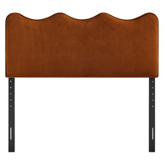 Athena Rust Stain-Resistant Performance Velvet Queen Size Headboard - Ornate Home