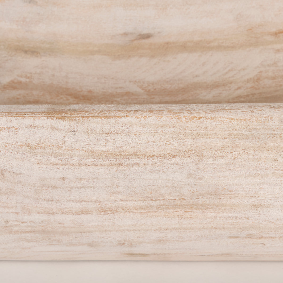 Athena White Extra Large Oblong Light-Wash Reclaimed Wood Bowl - Ornate Home
