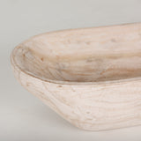 Athena White Extra Large Oblong Light-Wash Reclaimed Wood Bowl - Ornate Home