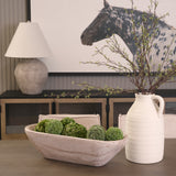 Athena White Extra Large Oblong Light-Wash Reclaimed Wood Bowl - Ornate Home
