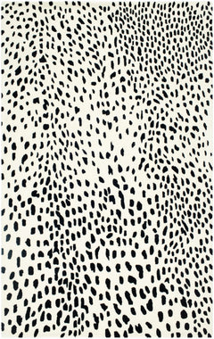 Athena White Giraffe Print Wool Rug - Ornate Home
