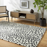 Athena White Giraffe Print Wool Rug - Ornate Home
