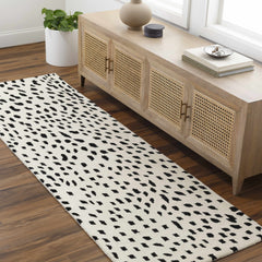 Athena White Giraffe Print Wool Rug - Ornate Home
