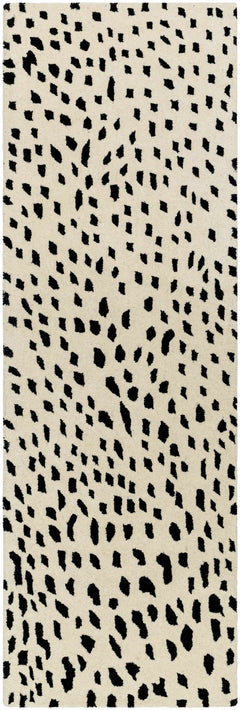 Athena White Giraffe Print Wool Rug - Ornate Home