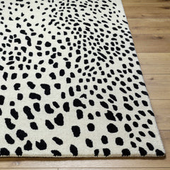 Athena White Giraffe Print Wool Rug - Ornate Home