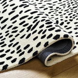 Athena White Giraffe Print Wool Rug - Ornate Home
