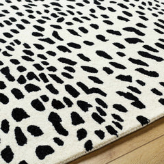 Athena White Giraffe Print Wool Rug - Ornate Home