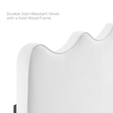Athena White Performance Velvet Full/Queen Headboard - Ornate Home