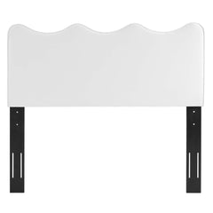 Athena White Performance Velvet Full/Queen Headboard - Ornate Home