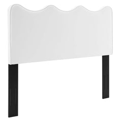 Athena White Performance Velvet Twin Headboard - Ornate Home