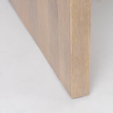 Athens Light Brown/White Wood Marble Accent Table - Ornate Home